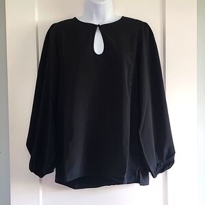 NWT J. CREW Puff sleeve satin back Crepe Blouse size medium tall